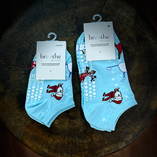 LIMITED EDITION Xmas Pilates Party low cut grip socks