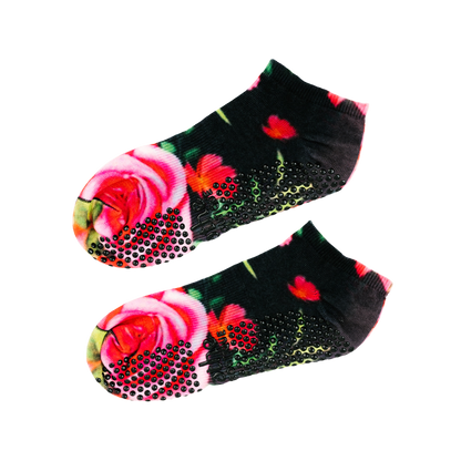 Roses low cut grip socks
